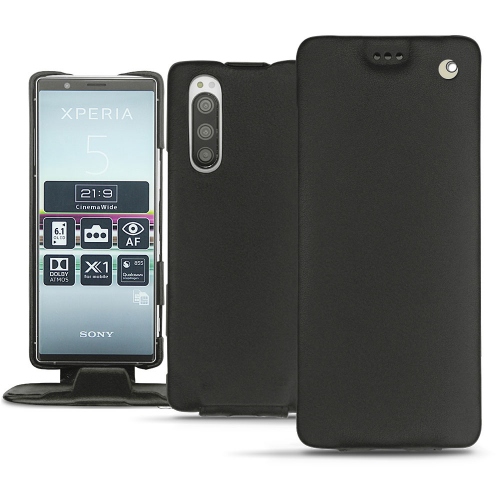 Sony Xperia 5 leather case - Noir ( Nappa - Black ) 