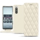 Capa em pele Sony Xperia 5 - Blanc - Couture ( Bologna - White ) 