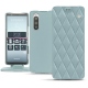 Housse cuir Sony Xperia 5 - Bleu ciel - Couture ( Nappa - Pantone 277C ) 