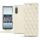 Housse cuir Sony Xperia 5 - Blanc escumo - Couture