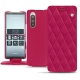 Housse cuir Sony Xperia 5 - Rose fluo - Couture