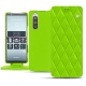 Custodia in pelle Sony Xperia 5 - Vert fluo - Couture