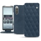 Housse cuir Sony Xperia 5 - Jean vintage - Couture