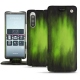 Sony Xperia 5 leather case - Vert Patine