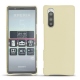 Coque cuir Sony Xperia 5 - Beige ( Nappa - Pantone 7502C ) 