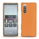 Coque cuir Sony Xperia 5 - Orange ( Nappa - Pantone 1495U ) 