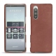 Sony Xperia 5 leather cover - Passion vintage ( Glutton - Red ) 