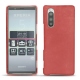Custodia in pelle Sony Xperia 5 - Cerise vintage ( Pantone 185C ) 