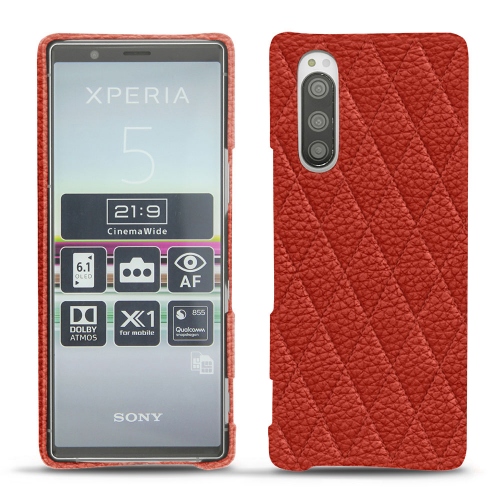 Funda de piel Sony Xperia 5Papaye - Couture ( Pantone #b54317 ) 