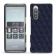 Coque cuir Sony Xperia 5 - Cobalt - Couture ( Pantone 2766C ) 