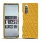 Sony Xperia 5 leather cover - Jaune soulèu - Couture