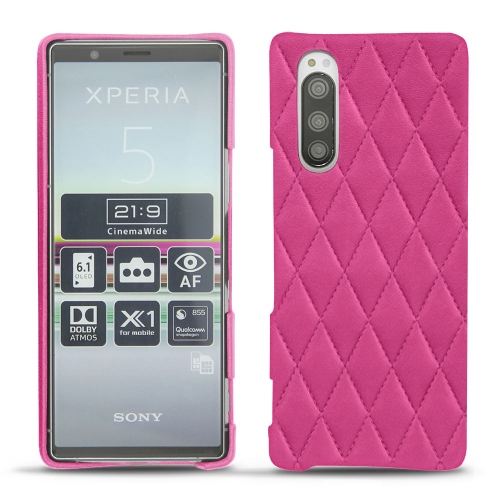 Custodia in pelle Sony Xperia 5Rose BB - Couture ( Pantone #DB599F )