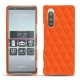 Sony Xperia 5 leather cover - Orange fluo - Couture