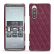 Capa em pele Sony Xperia 5 - Prune vintage - Couture