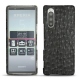 Capa em pele Sony Xperia 5 - Autruche nero