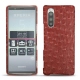 レザーケース Sony Xperia 5 - Autruche ciliegia