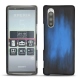 Coque cuir Sony Xperia 5 - Bleu Patine