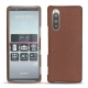 Funda de piel Sony Xperia 5 - Marron délicat