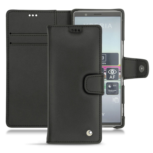Sony Xperia 5 leather case - Noir ( Nappa - Black ) 