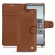 Sony Xperia 5 leather case - Marron ( Nappa - Pantone 1615C ) 