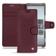 Housse cuir Sony Xperia 5 - Lie de vin ( Pantone 5115C ) 