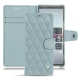 Custodia in pelle Sony Xperia 5 - Bleu ciel - Couture ( Nappa - Pantone 277C ) 
