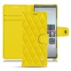Custodia in pelle Sony Xperia 5 - Jaune fluo - Couture