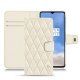 Capa em pele OnePlus 7T - Blanc - Couture ( Bologna - White ) 