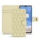 OnePlus 7T leather case - Beige - Couture ( Nappa - Pantone 7502C ) 