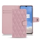 Housse cuir OnePlus 7T - Rose - Couture ( Nappa - Pantone 2365C ) 