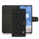 Housse cuir OnePlus 7T - Ebène - Couture ( Sleek P C12 - Black ) 
