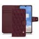 硬质真皮保护套 OnePlus 7T - Lie de vin - Couture ( Pantone 5115C ) 
