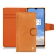 Lederschutzhülle OnePlus 7T - Mandarine vintage ( Pantone 165C ) 