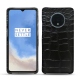 Coque cuir OnePlus 7T - Crocodile nero