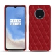 Custodia in pelle OnePlus 7T - Rouge - Couture ( Nappa - Pantone 199C ) 