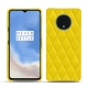 Custodia in pelle OnePlus 7T - Jaune fluo - Couture