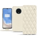 Housse cuir OnePlus 7T - Blanc - Couture ( Bologna - White ) 