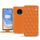 OnePlus 7T leather case - Orange - Couture ( Nappa - Pantone 1495U ) 