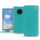 OnePlus 7T leather case - Bleu fluo