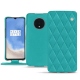 Custodia in pelle OnePlus 7T - Bleu fluo - Couture