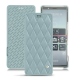 レザーケース Sony Xperia 5 - Bleu ciel - Couture ( Nappa - Pantone 277C ) 