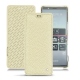 Housse cuir Sony Xperia 5 - Ivoire ( Sleek P C12 - White ) 