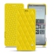 Sony Xperia 5 leather case - Jaune fluo - Couture