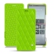 Sony Xperia 5 leather case - Vert fluo - Couture