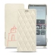 Housse cuir Sony Xperia 5 - Blanc escumo - Couture