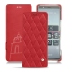 Housse cuir Sony Xperia 5 - Rouge troupelenc - Couture