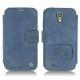 Housse cuir Samsung GT-i9500 Galaxy S IV - Jean vintage ( Roughtcut - Pantone 285U  ) 