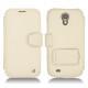 Housse cuir Samsung GT-i9500 Galaxy S IV - Ivoire ( Sleek P C12 - White ) 