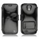Samsung GT-i9500 Galaxy S IV leather case - Onyx ( Bologna Hi Gloss - Black ) 