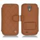 Funda de piel Samsung GT-i9500 Galaxy S IV - Marron - Couture ( Nappa - Pantone 1615C ) 